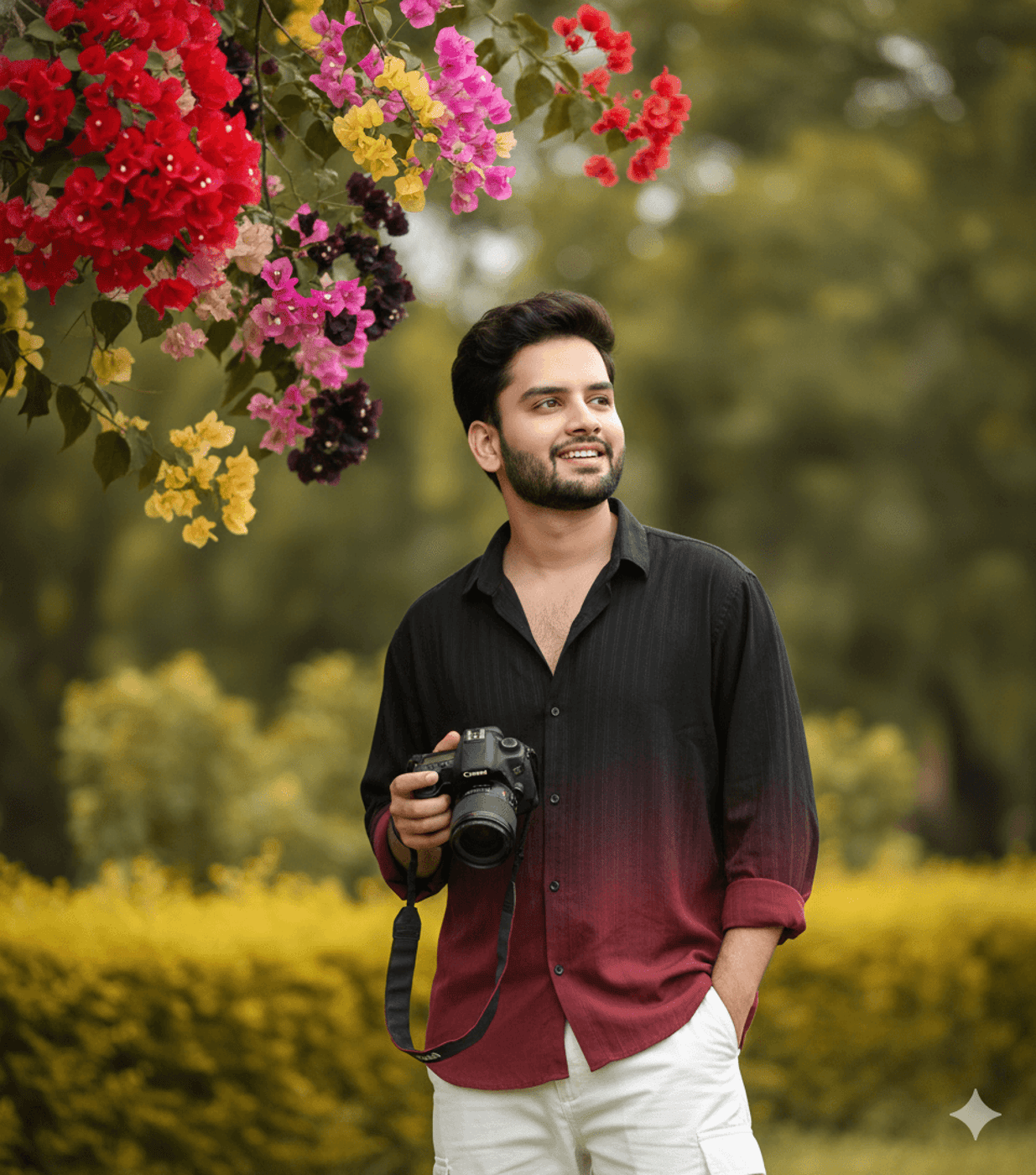 Ai generated image of "Men with camera"