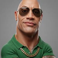 3D Stylized Muscle Man in Green Polo Illustration Prompt. AI generated 3D digital illustration of a bald, muscular man wearing aviator sunglasses, a gold chain, and a green polo shirt.