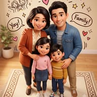 Cozy 3D Family Gathering