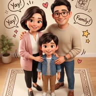 Cozy 3D Family Gathering