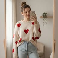 Cozy Morning Mirror Selfie