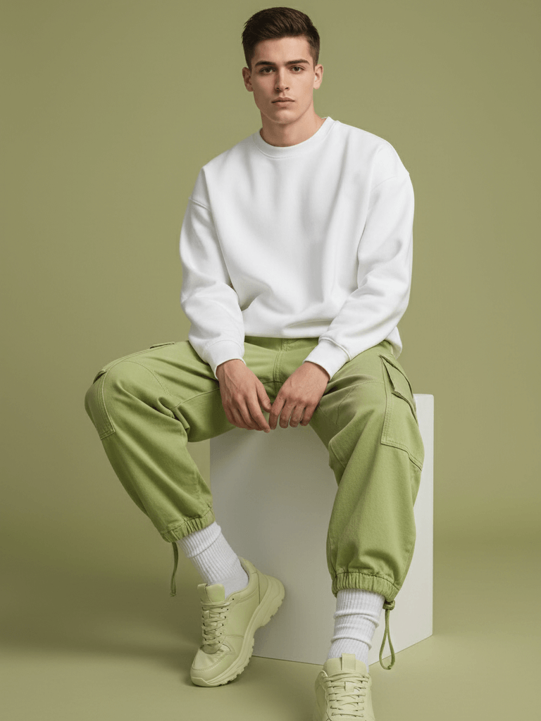 Fashion in lemon green studio