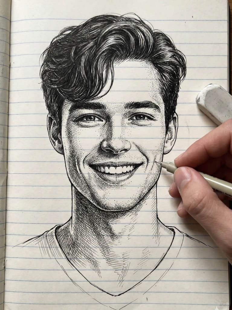 The Lined Notebook Portrait