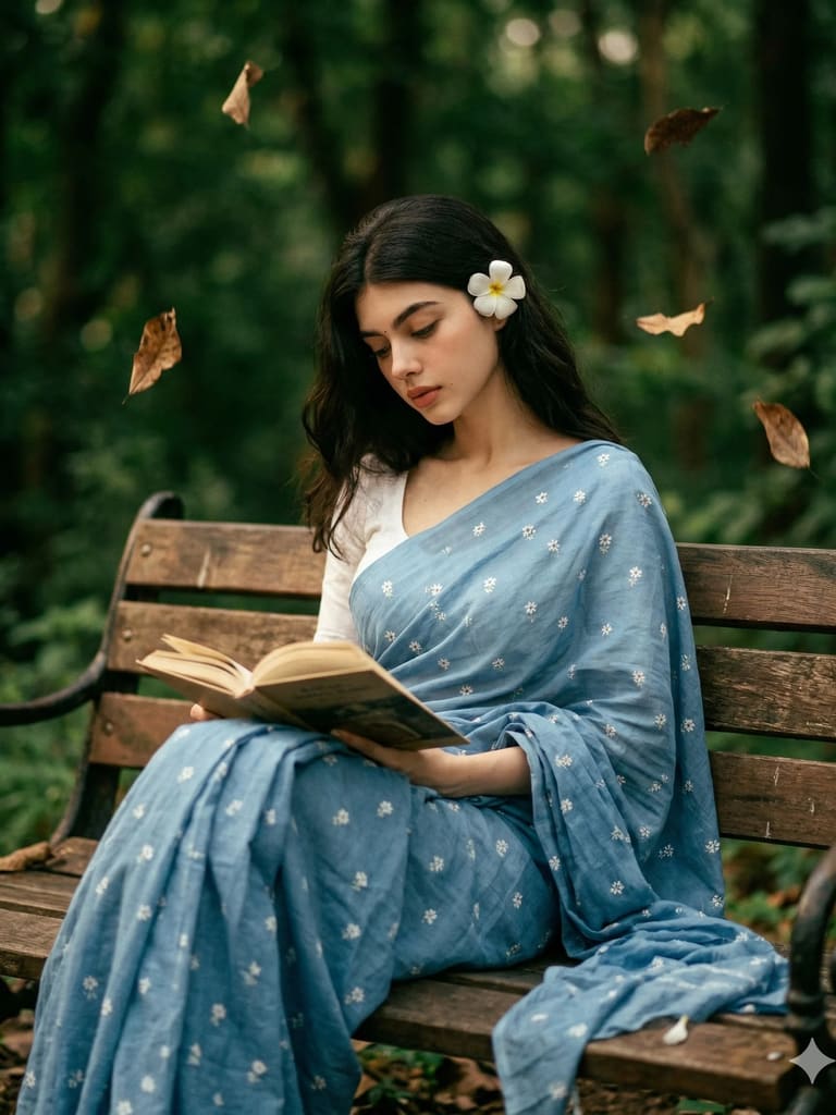 Bookish breeze in blue