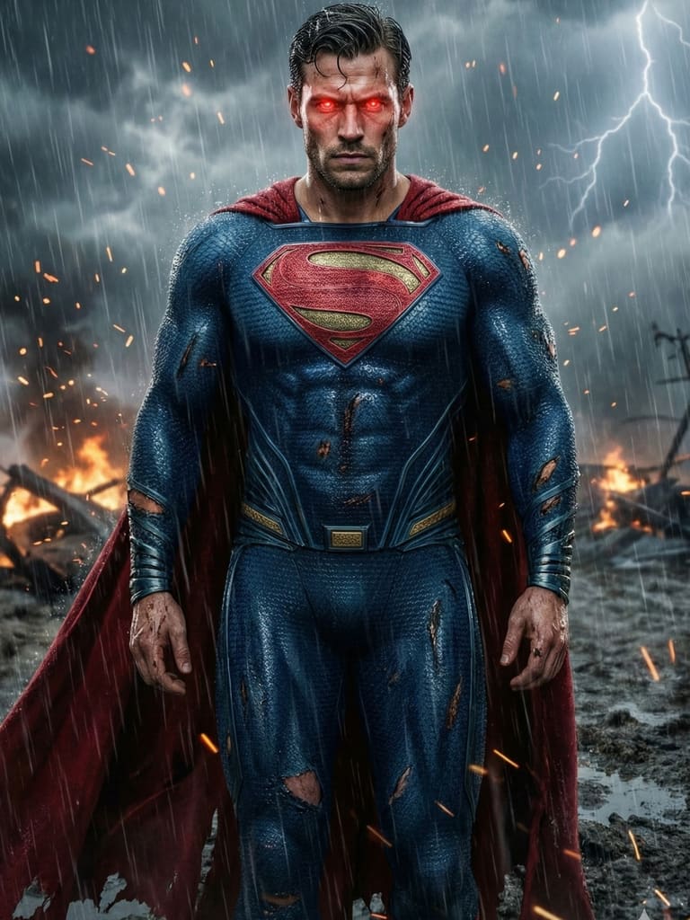 Battle-worn Superman