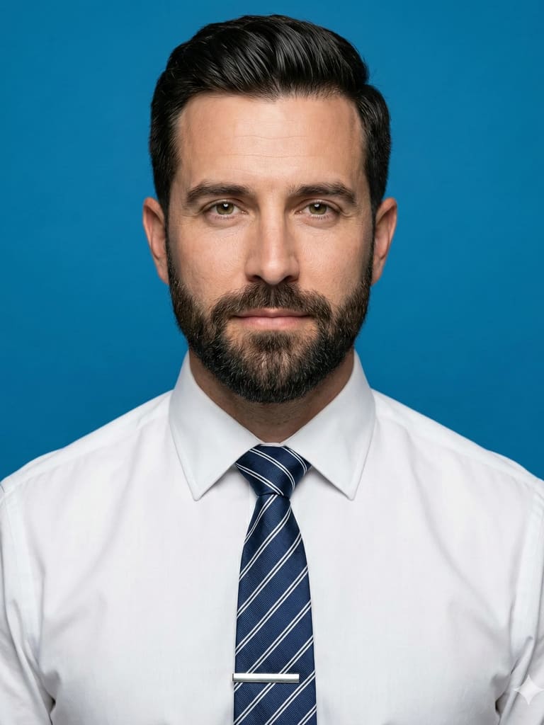 Blue Backdrop Headshot