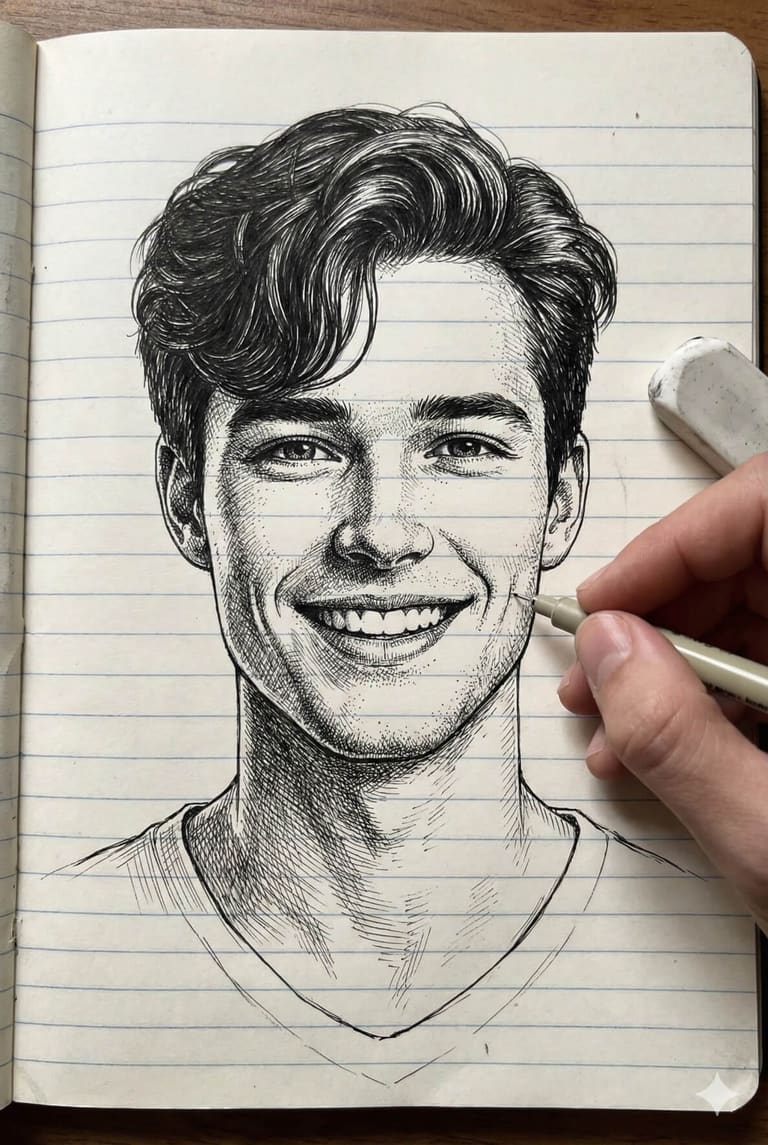 The Lined Notebook Portrait
