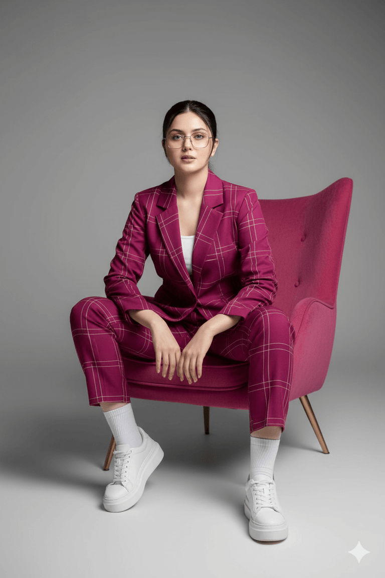 The Pink Plaid Power Suit