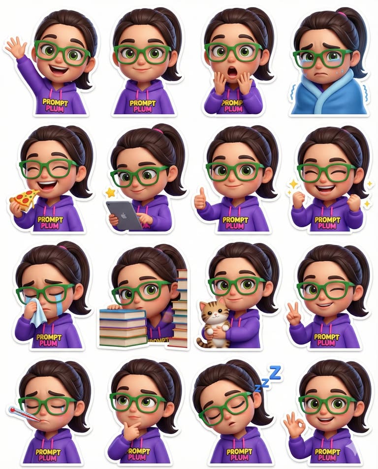 Prompt Plum Sticker Pack