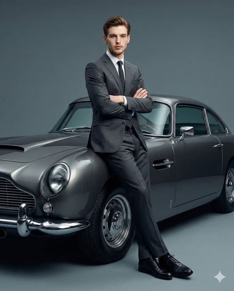 Grey Suit & Classic Curves
